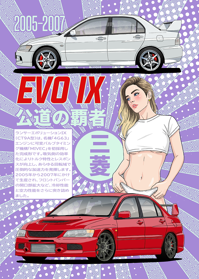 Mitsubishi Lancer Evolution IX Poster
