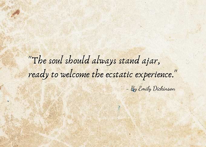 Emily Dickinson Quote on Parchment