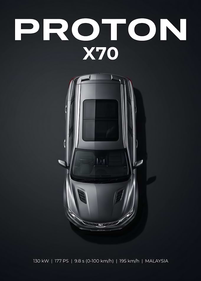 Proton X70 Top View