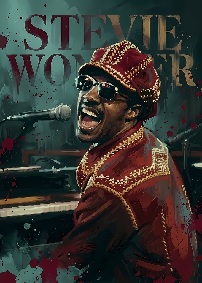 Stevie Wonder Playing Piano