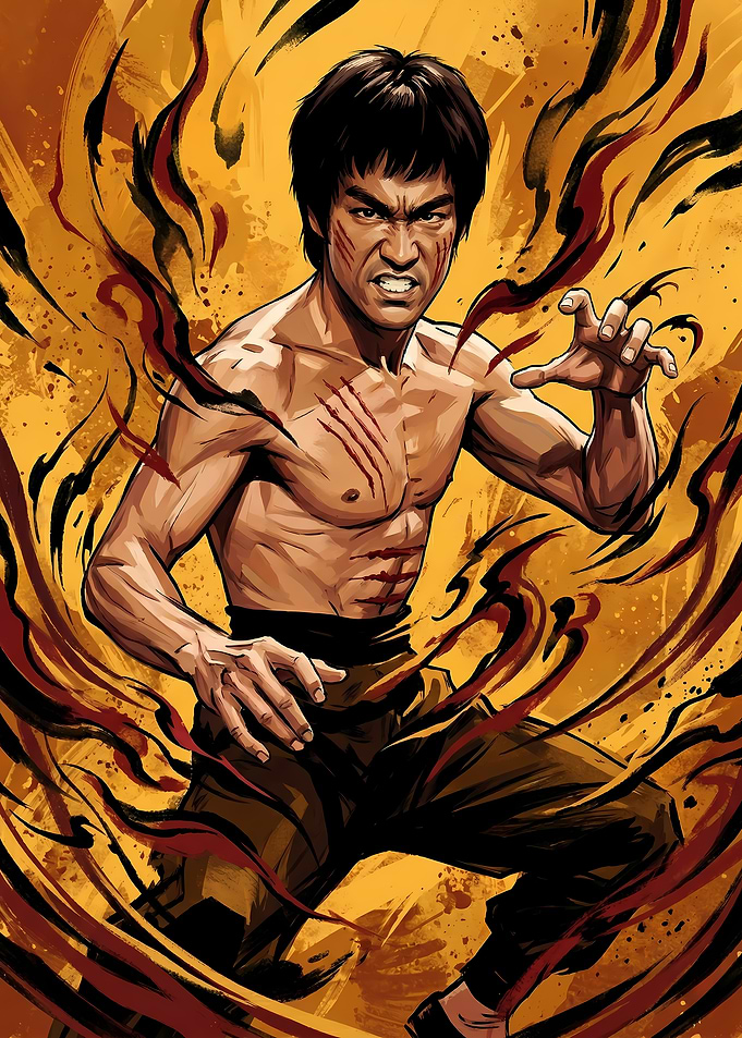 The Dragon Awakens Bruce Lee Art