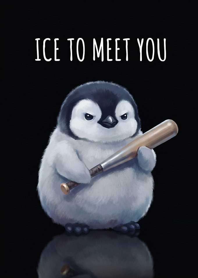 Penguin with Baseball Bat
