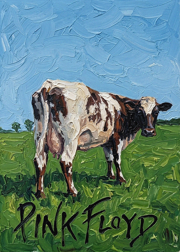Pink Floyd Cow Painting