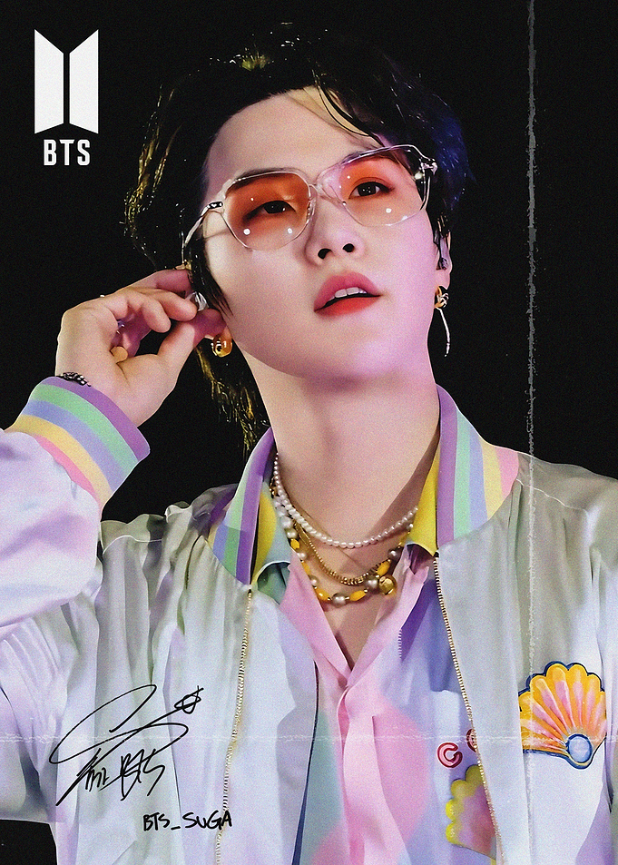 BTS Suga in Colorful Outfit