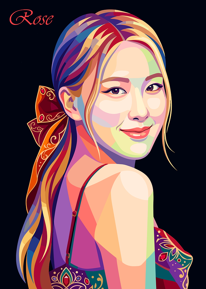 Rose Pop Art Portrait