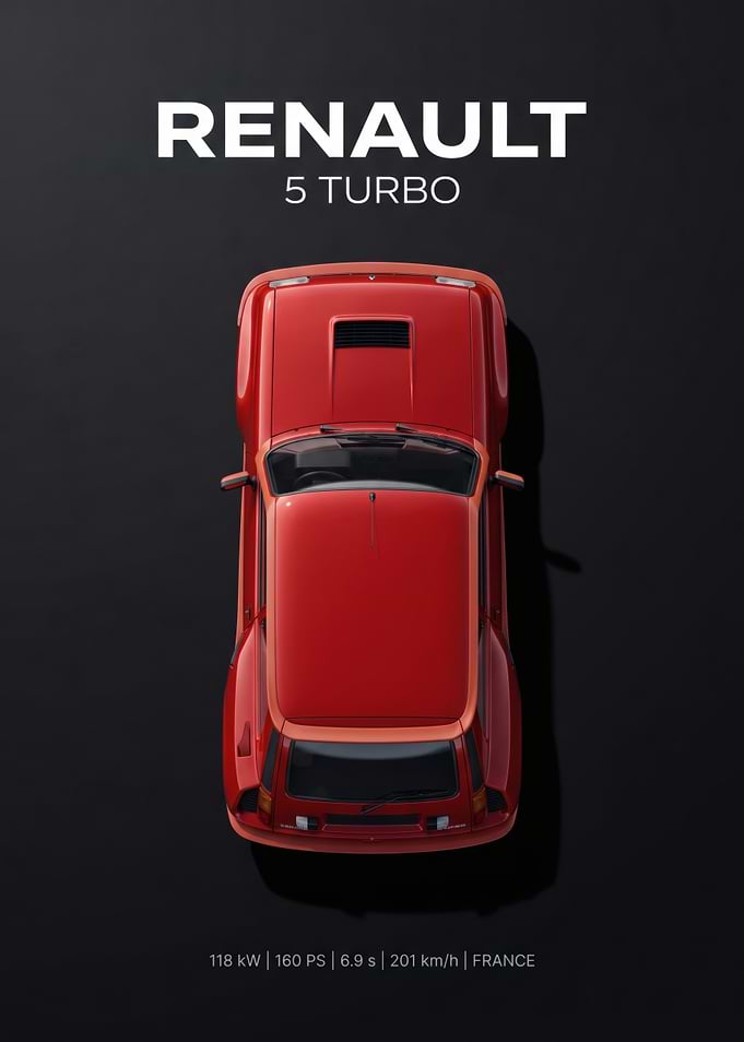 Renault 5 Turbo Top View