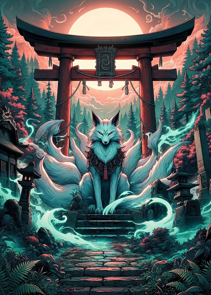 Kitsune Spirit at Torii Gate