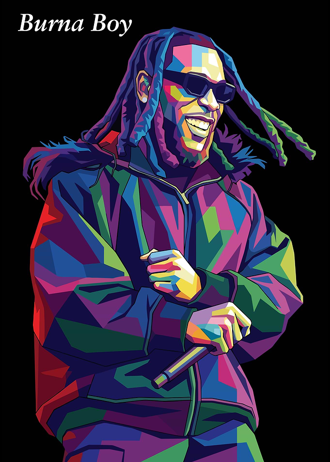 Burna Boy Pop Art Portrait