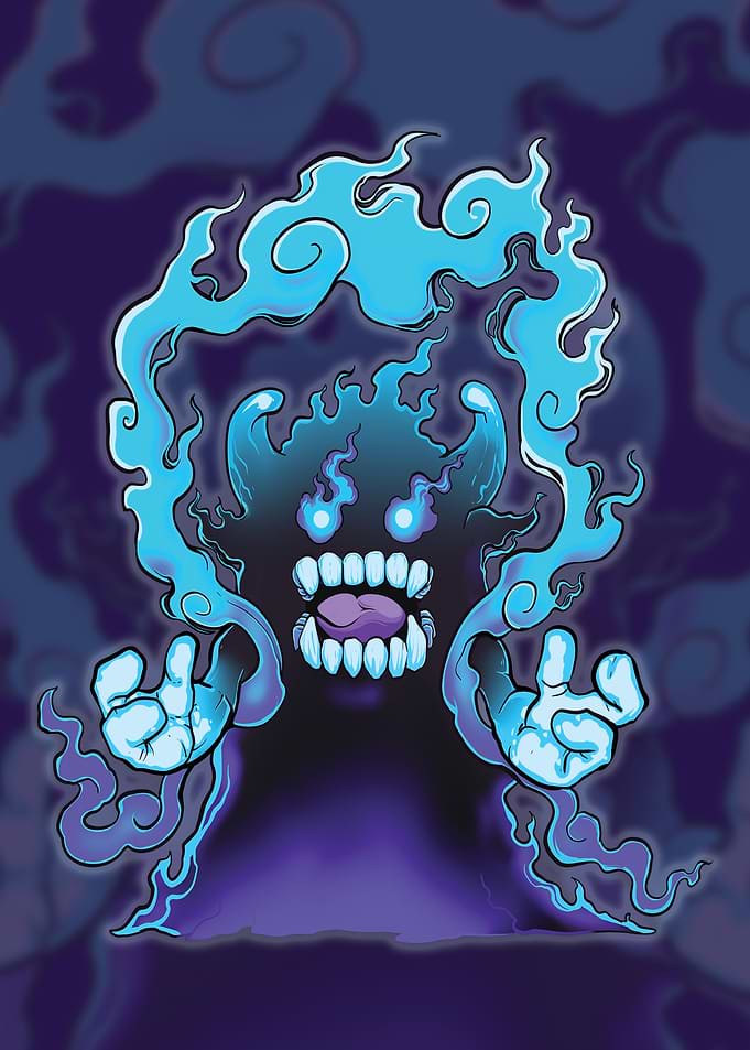 Blue Flame Ghost Monster
