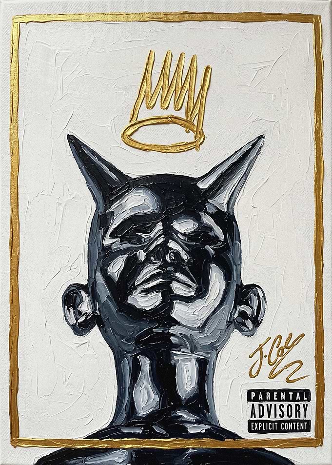 J. Cole 'Born Sinner' Album Art Painting