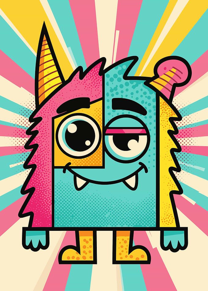 Cute Monster with Party Hat