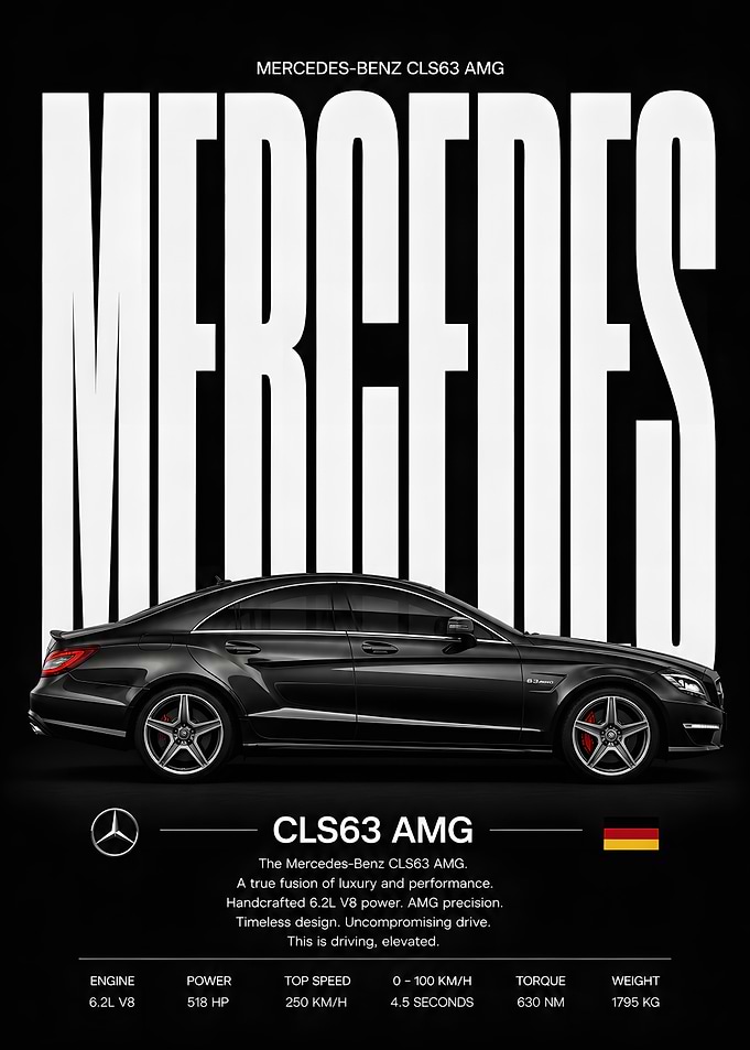 Mercedes-Benz CLS63 AMG Poster