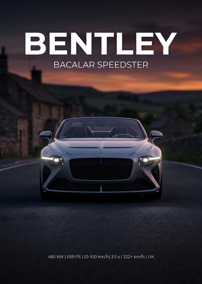 Bentley Bacalar Speedster at Dusk