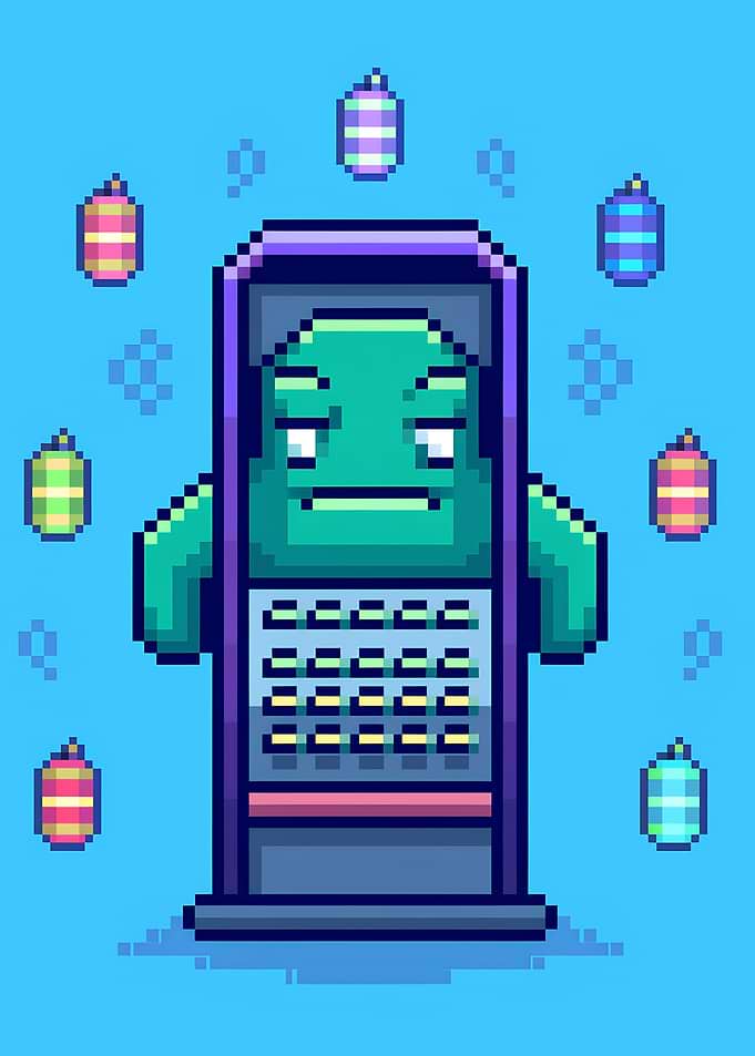 Pixel Art Grater Monster with Orbs