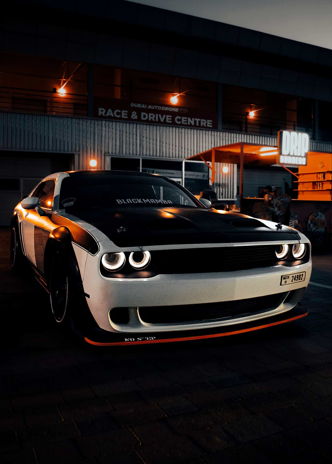 Modified Dodge Challenger at Dubai Autodrome