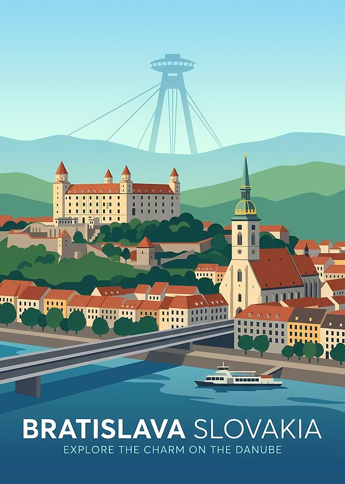 Bratislava Slovakia Travel Poster