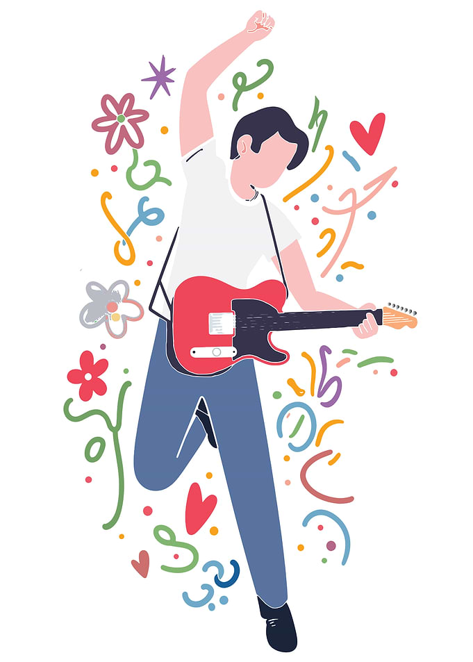 Doodle Guitarist Jump