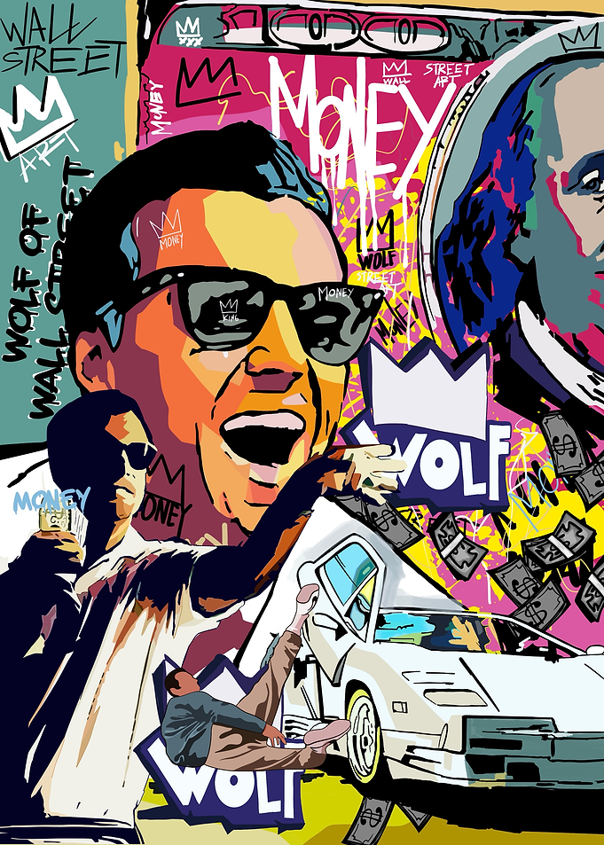 Wolf of Wall Street Pop Art