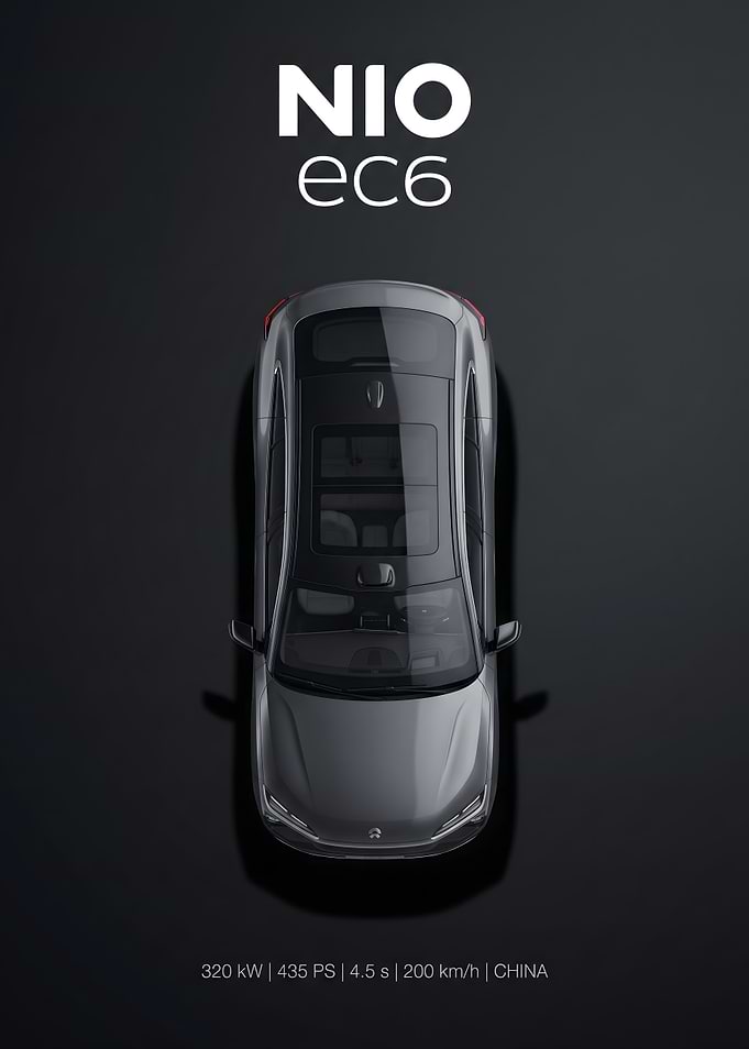 NIO EC6 Top View