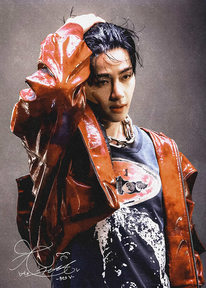 BTS V Kim taehyung retro art