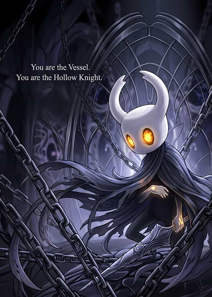 Hollow Knight Vessel with Chains