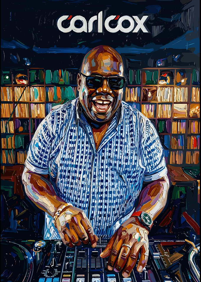 Carl Cox DJing painting art