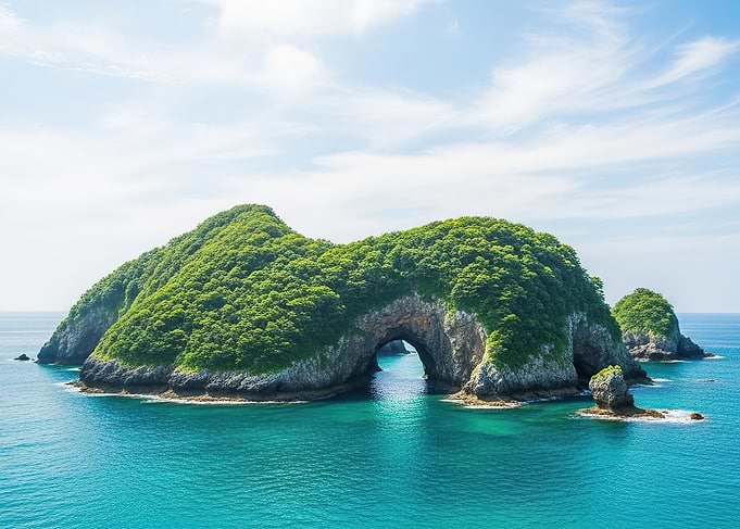 Island Archway in Turquoise Water