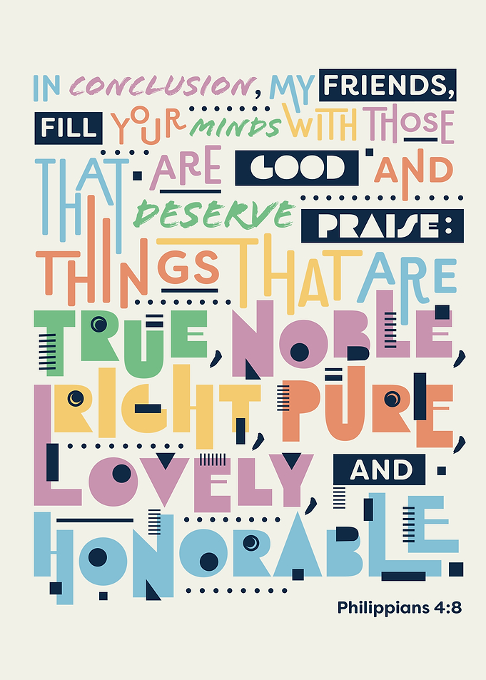 Inspirational Bible Verse from Philippians 4:8