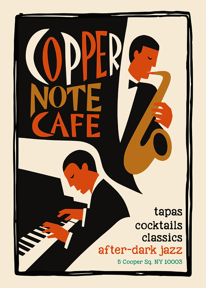 Copper Note Cafe Jazz Poster