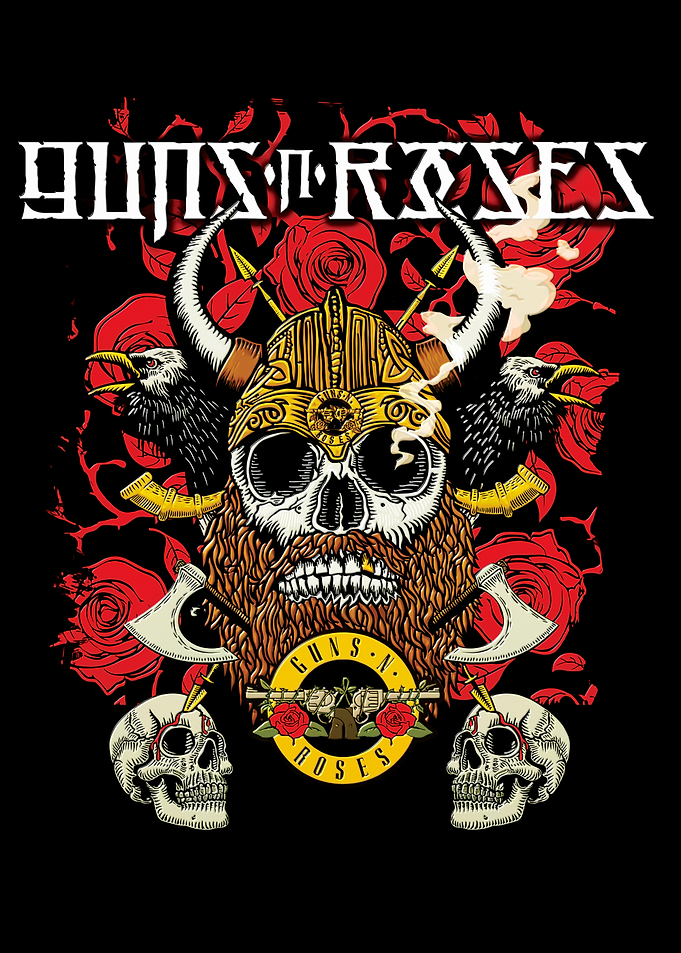 Guns N' Roses Viking Skull Art