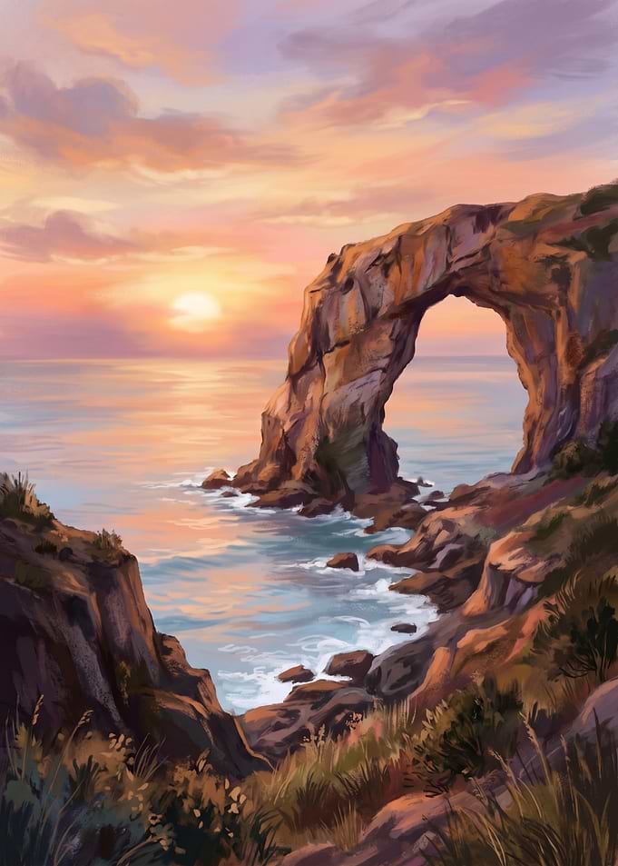 Sunset Arch Rock Formation