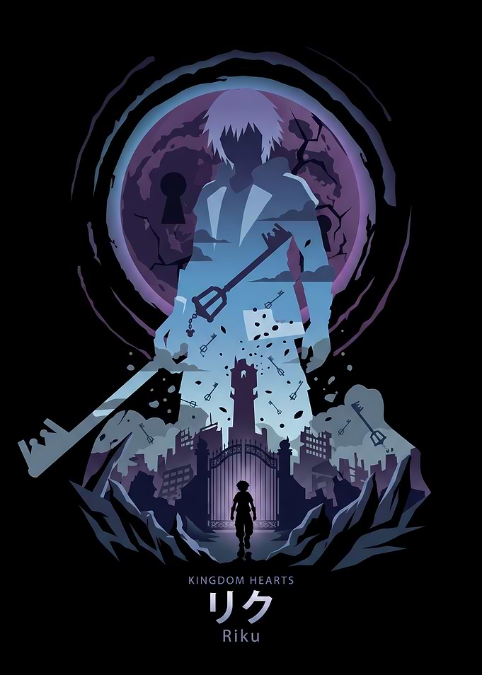 Riku Kingdom Hearts Silhouette Art