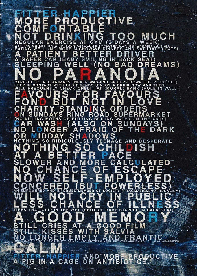 Radiohead OK Computer Lyrics Poster
