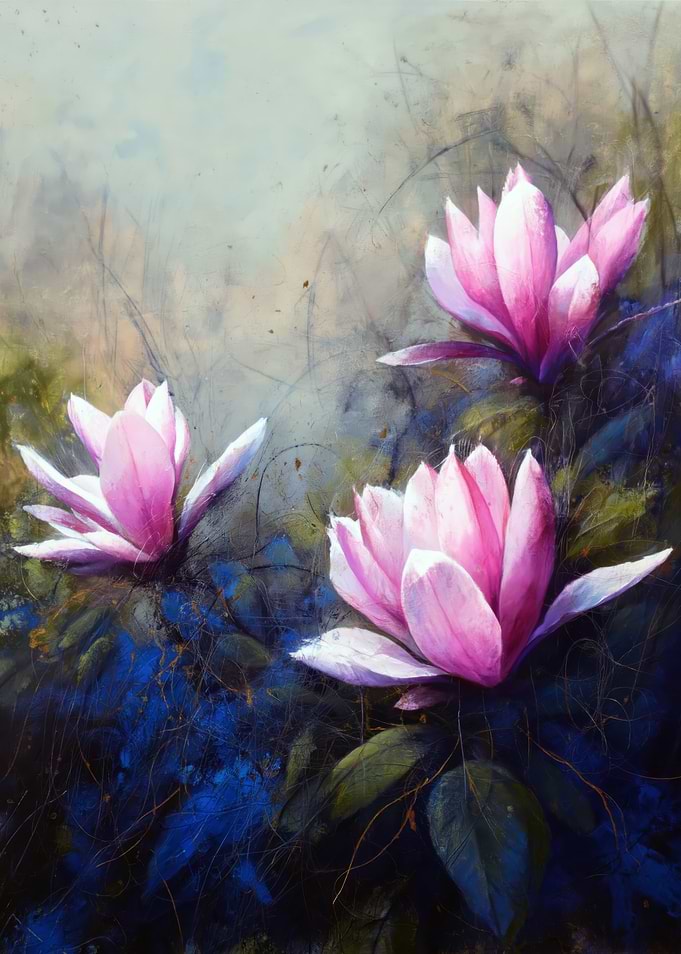 Pink Water Lilies Painting