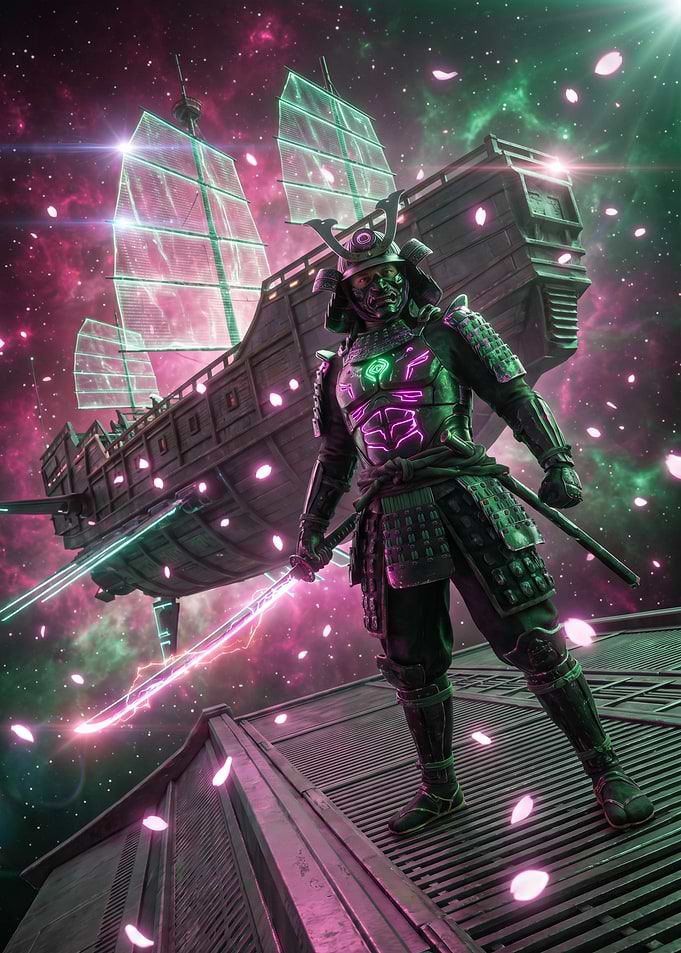 Cyberpunk Samurai in Space