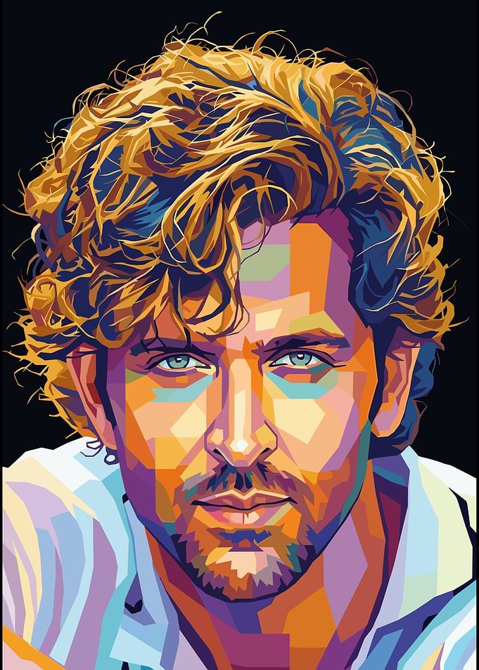 Hrithik Roshan Pop Art Portrait