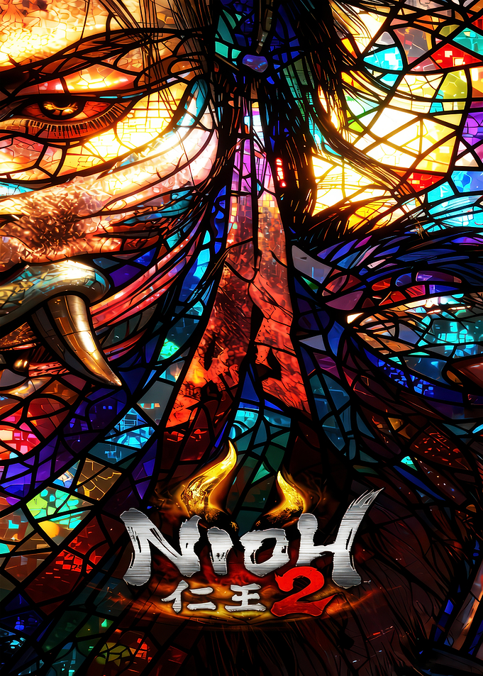 Nioh 2 Stained Glass Poster