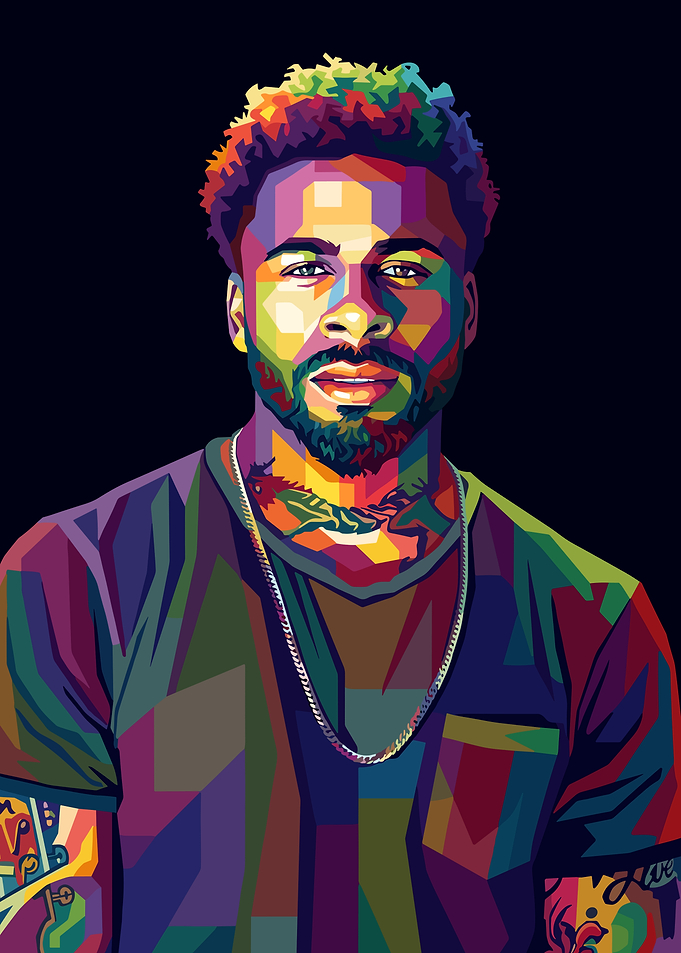 Colorful WPAP Portrait of a Sage The Gemini