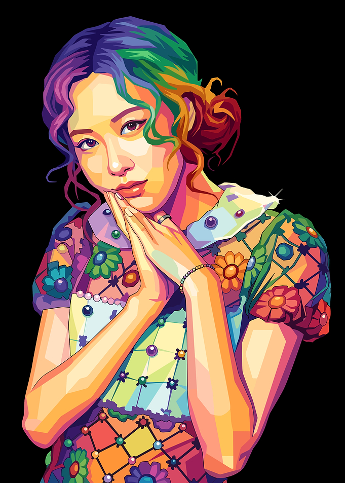 Colorful Portrait of a Rose