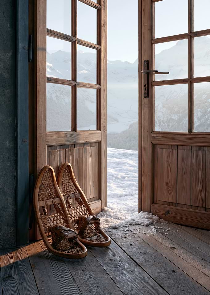 Snowshoes by the Door