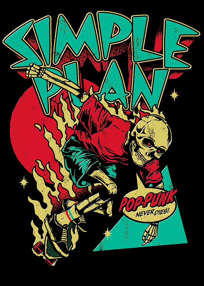 Skeleton Skater Pop Punk Never Dies