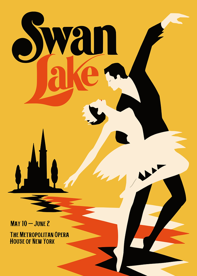 Swan Lake Ballet Poster