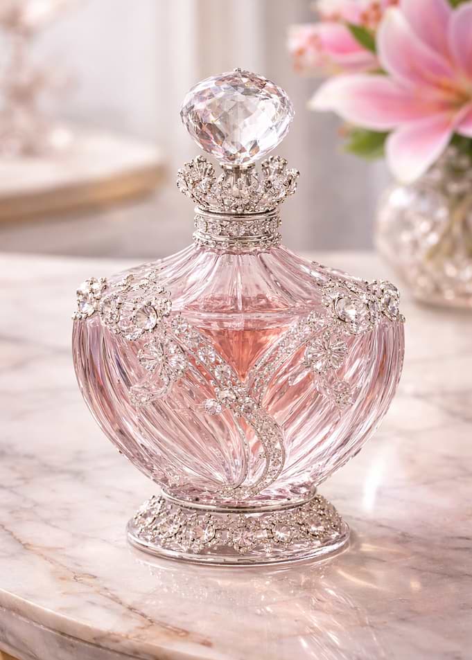 Ornate Crystal Perfume Bottle