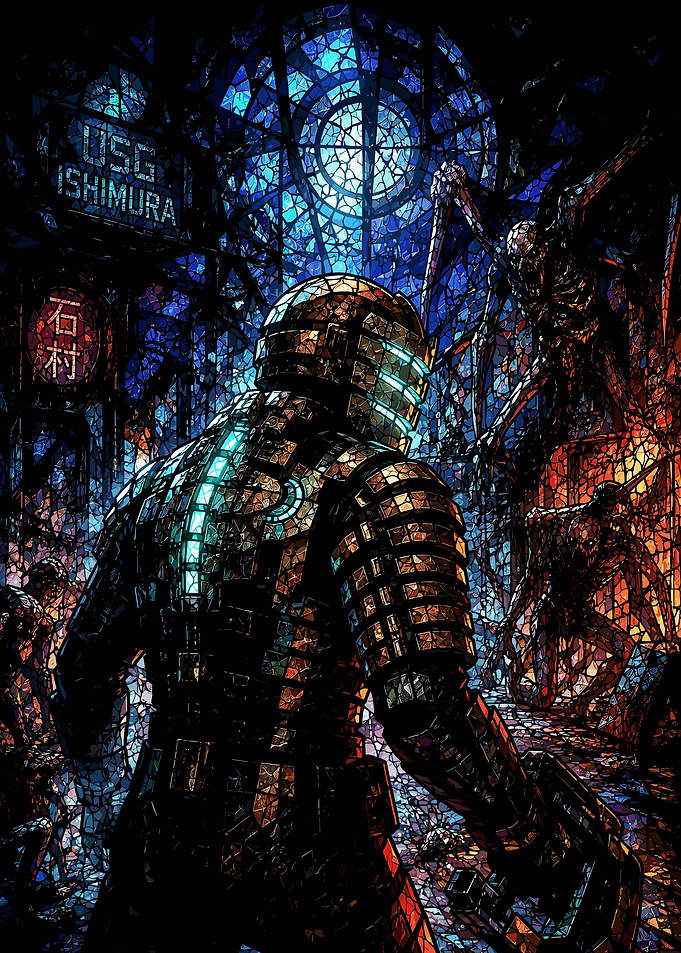 Dead Space USG Ishimura Stained Glass Art