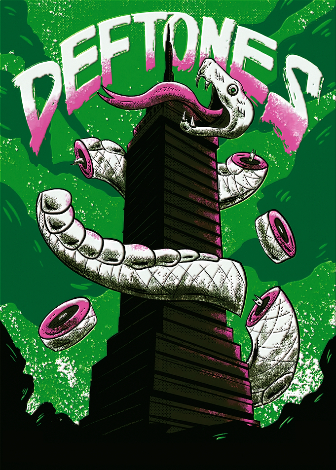 Deftones Band Poster with Snake