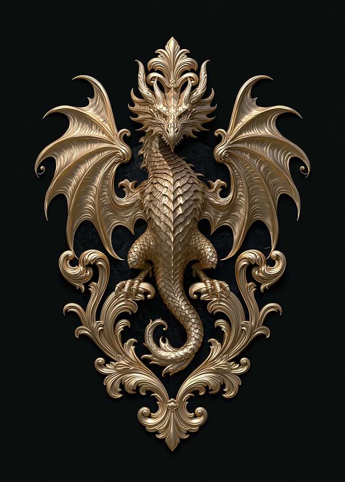Golden Dragon Ornament