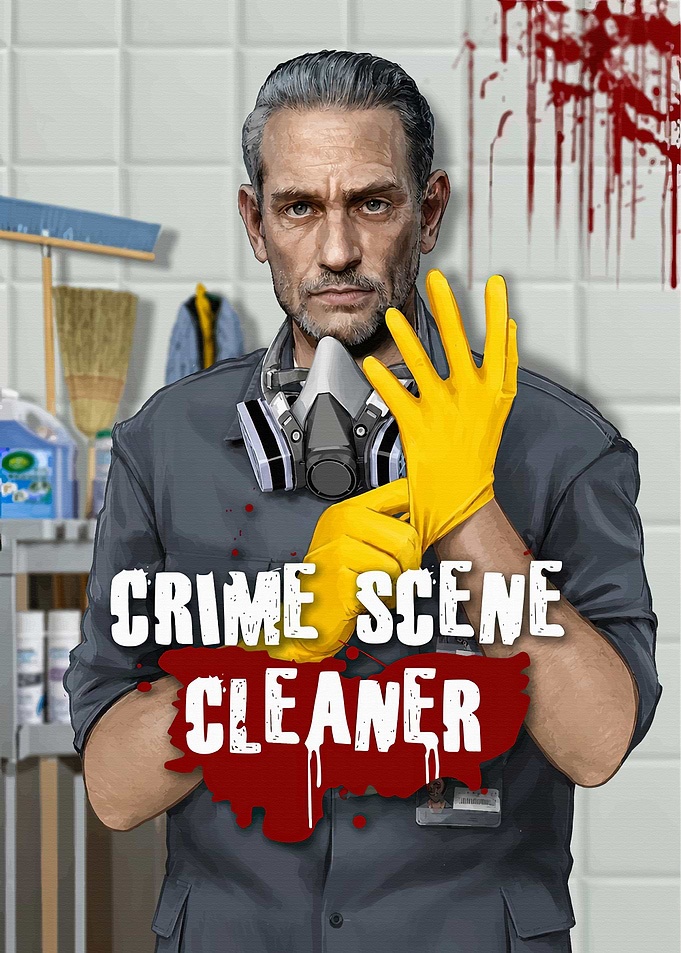Crime Scene Cleaner with Gas Mask