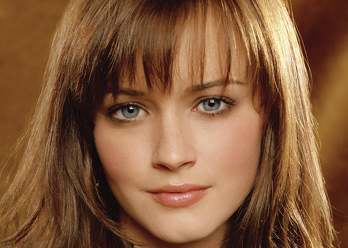 Close-up of Alexis Bledel's face