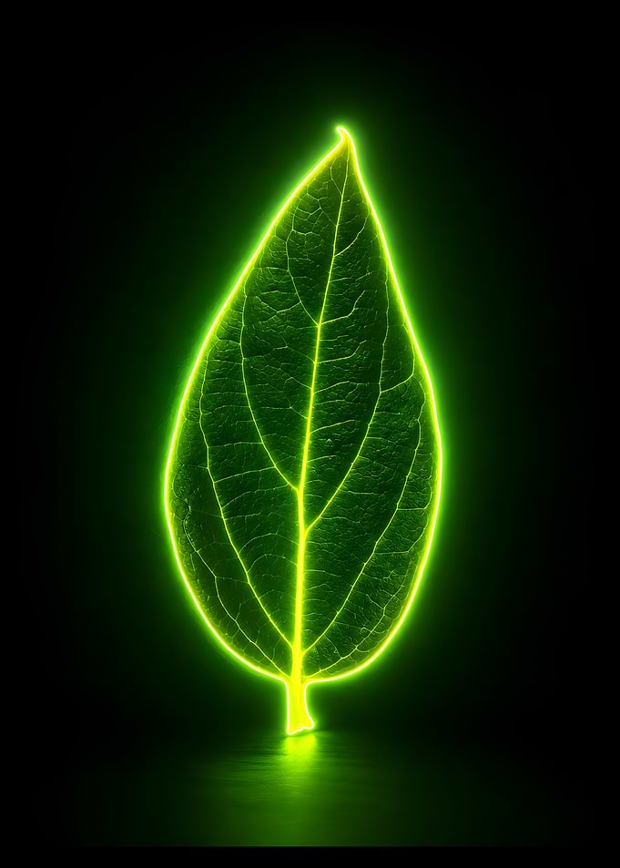Glowing Green Leaf