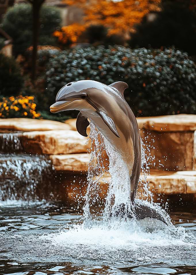Dolphin leaping from water
